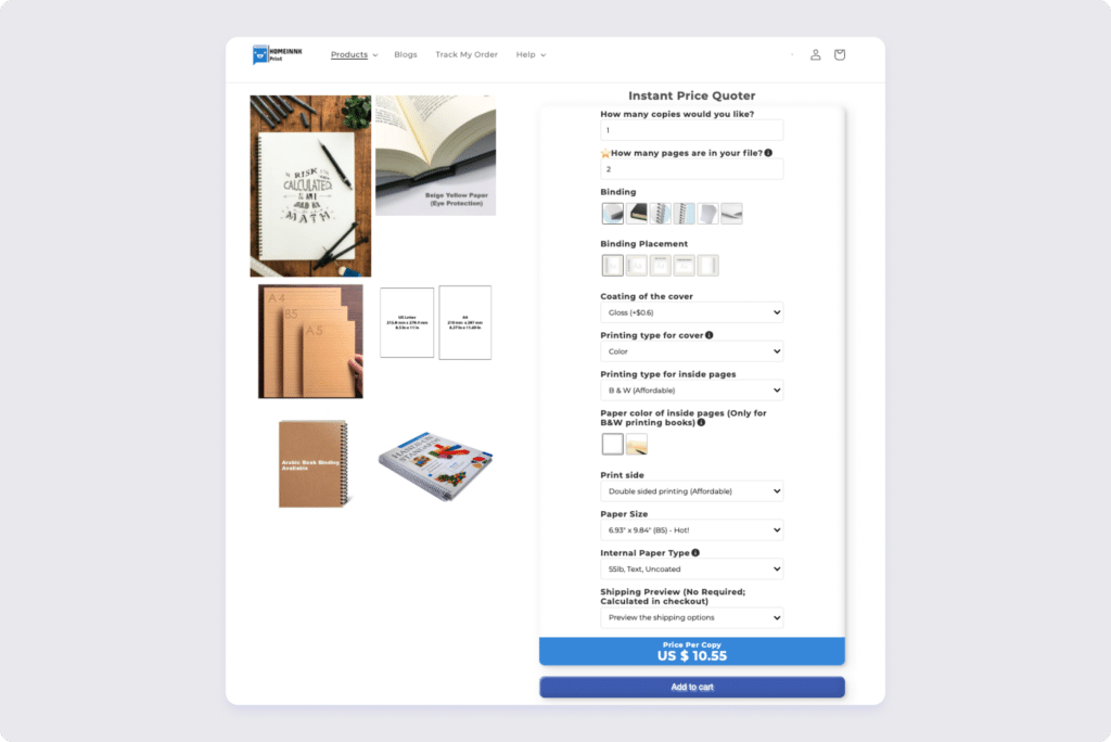 Custom pricing on a Shopify product page