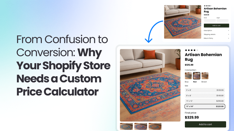 Using a custom price calculator on your Shopify store