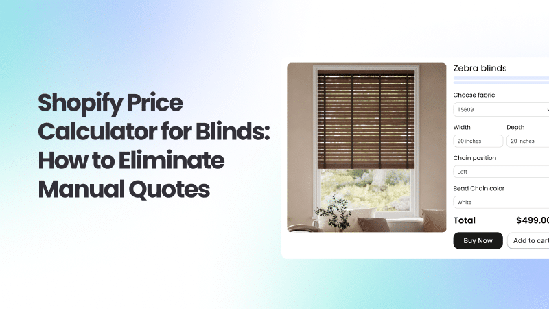 blind quotes for a Shopify store