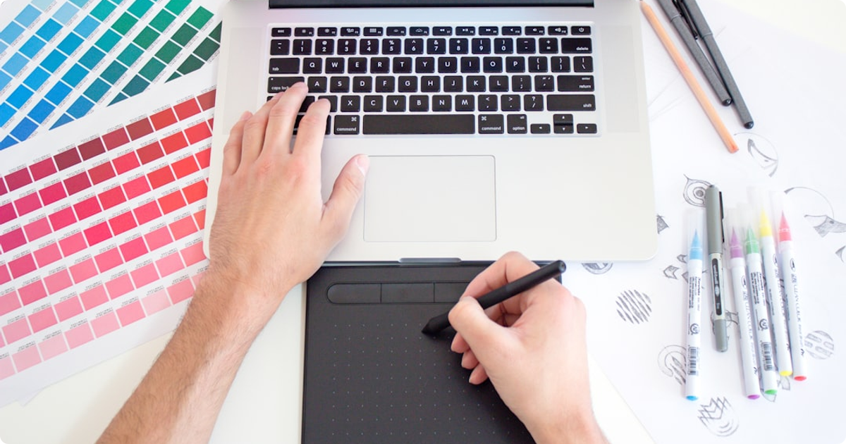 designer drawing tablet